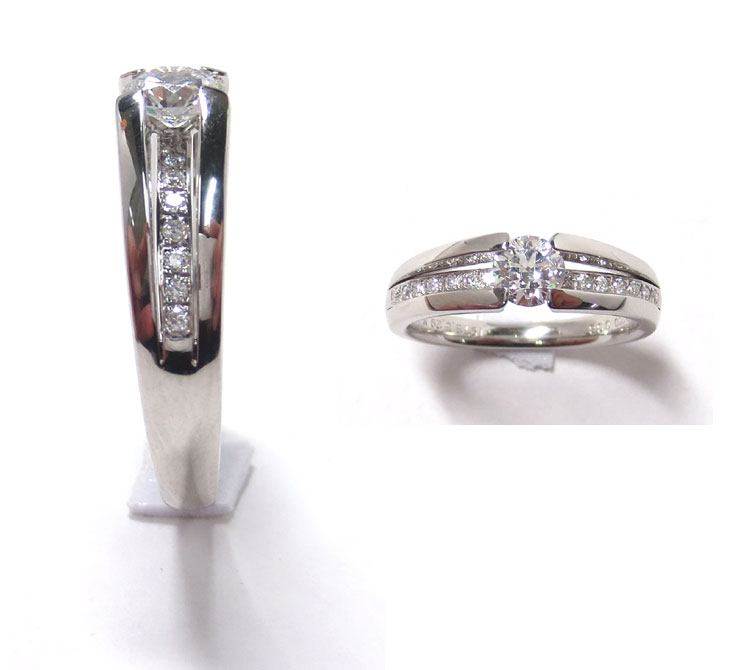 指輪作り直し・プラチナ900 ダイヤリング・近年好評のリングデザイン 