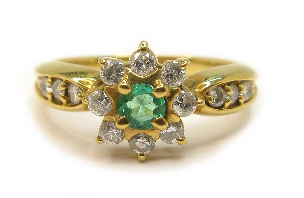 加工前、18金製リング