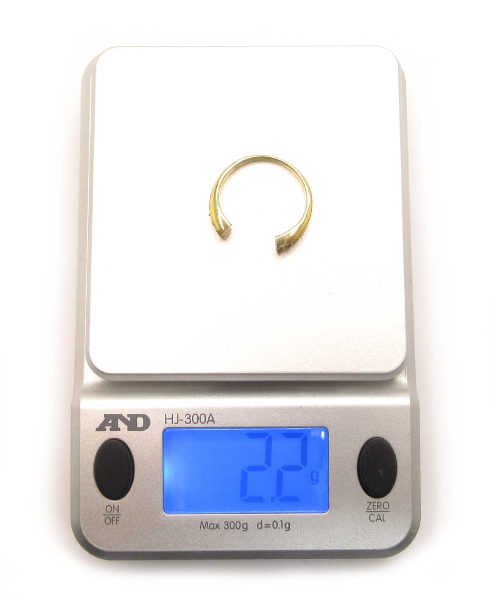 指輪切断後、下取り品の画像_18金